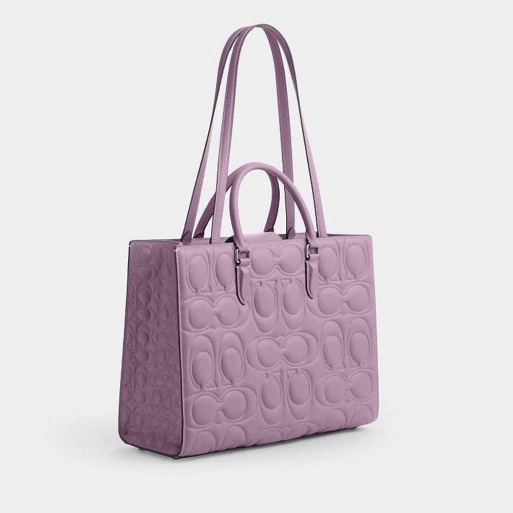 NWT Coach Maggie Large Tote Bag In Signature Leather CY672🦋 - Picture 4 of 10
